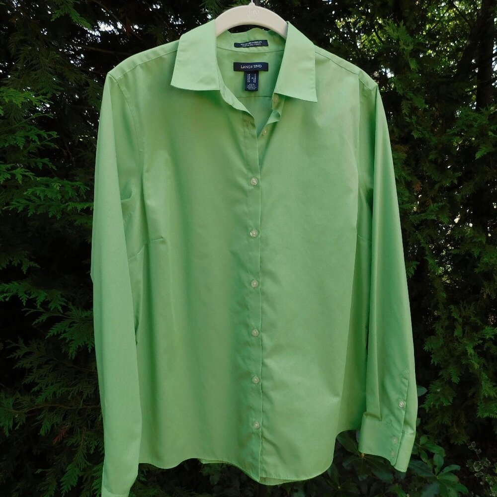 Lands' End Wrinkle Free Broadcloth Buttondown Top